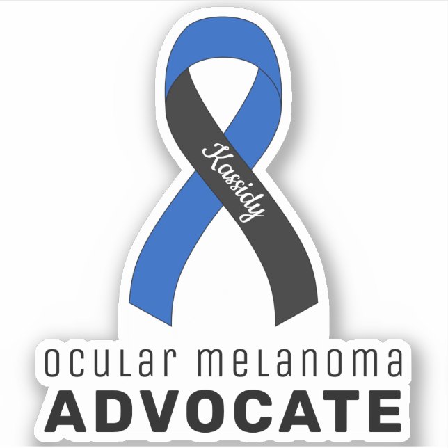 Sticker Vinyl Avocate de mélanome oculaire (Devant)