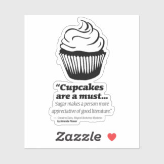 Sticker Vinyl Cupcake Grandma