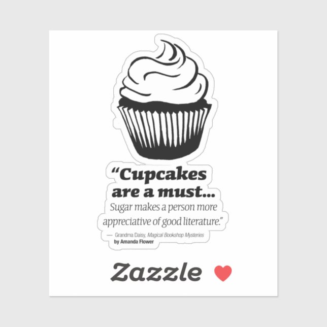 Sticker Vinyl Cupcake Grandma (Feuille)