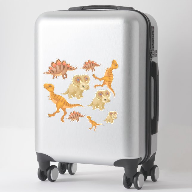 Sticker Vinyl Dinosaures Assortis (Sur valise)
