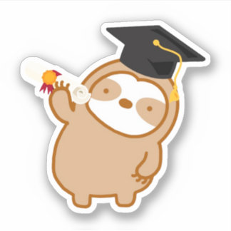 Sticker Vinyl Graduation de la fentes mignonne