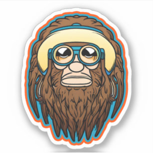 Sticker Vinyl Hippie Sasquatch