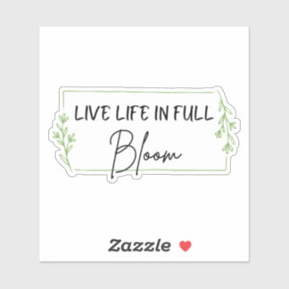 Sticker Vinyl Inspirationnel Floral Vert