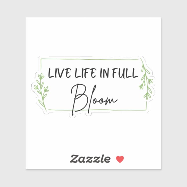 Sticker Vinyl Inspirationnel Floral Vert (Feuille)
