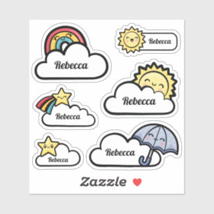Sticker Vinyl Météo mignonne
