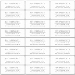 Sticker Vinyl Modern Black & White Adresse de retour