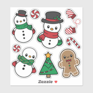 Sticker Vinyl Pals de neige mignonne