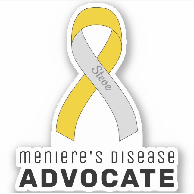 Sticker Vinyl pour avocat de la maladie de Meniere (Devant)