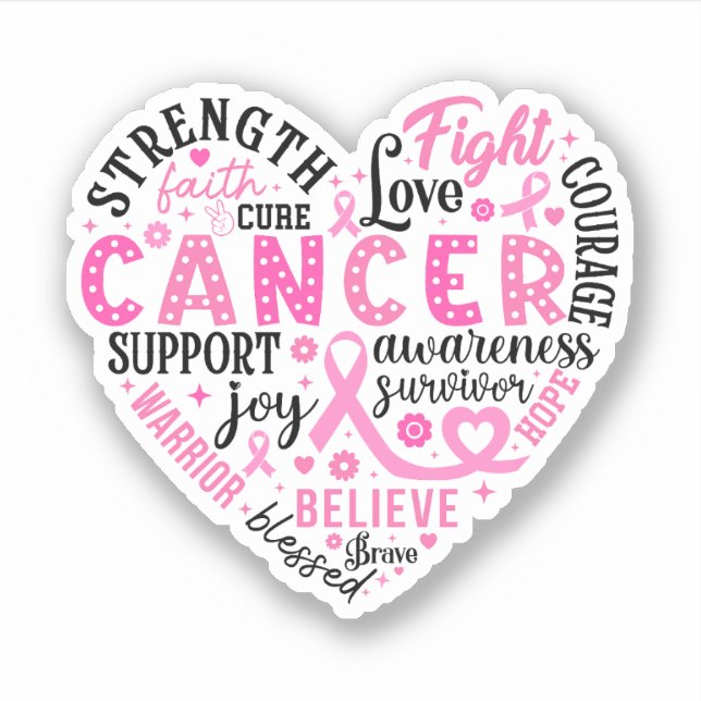 Sticker Vinyl Sensibilisation au cancer du sein (Devant)