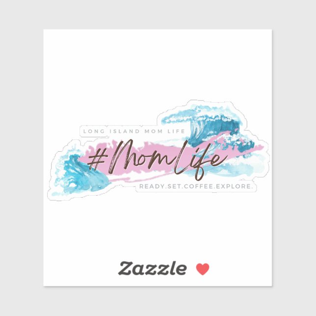 Sticker Vinyl Vague Vague de maman de Long Island (Feuille)