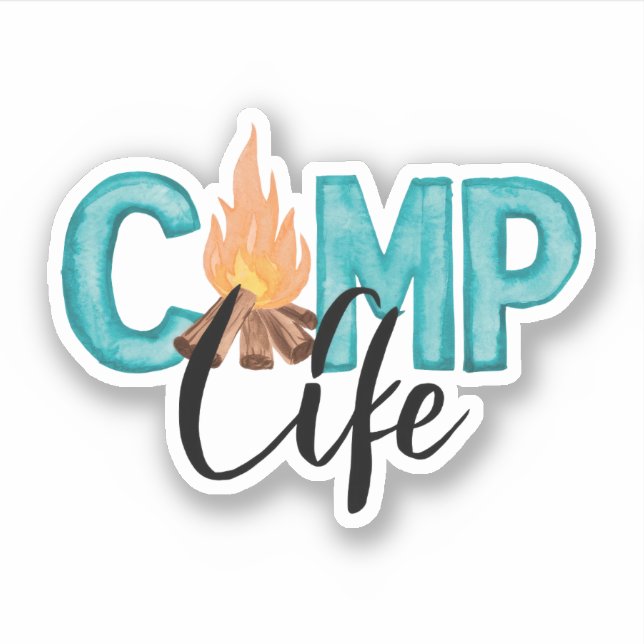 Sticker Vinyl Vie Camp (Devant)