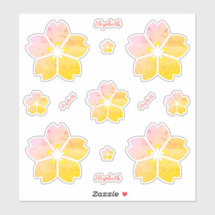 Sticker Vinyle couleur cerise rose or personnalisé