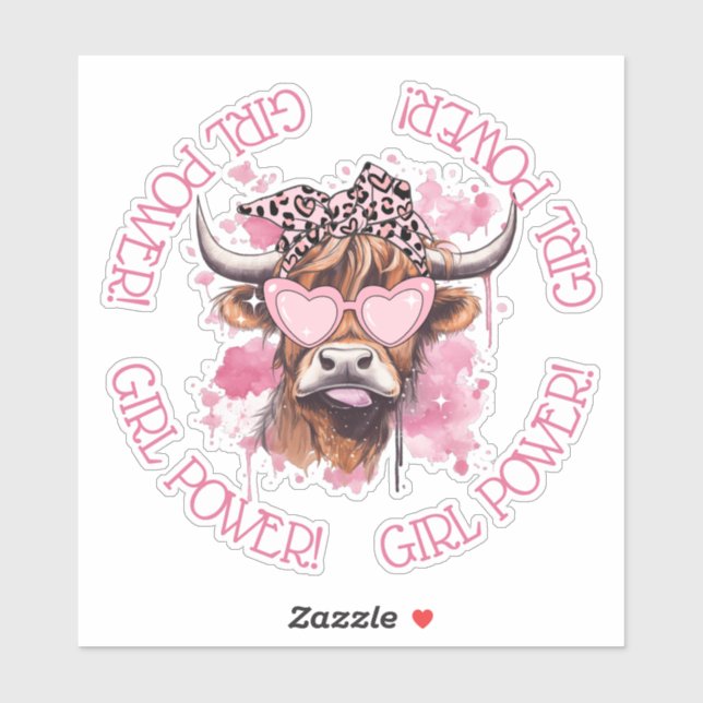 Sticker vinyle de la journée de la vache hereford (Feuille)