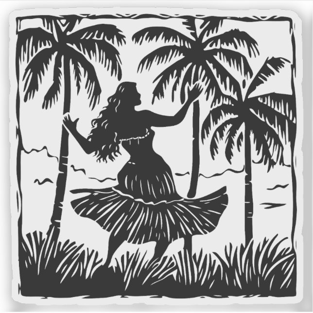 sticker vinyle Hula Dancer (Devant)