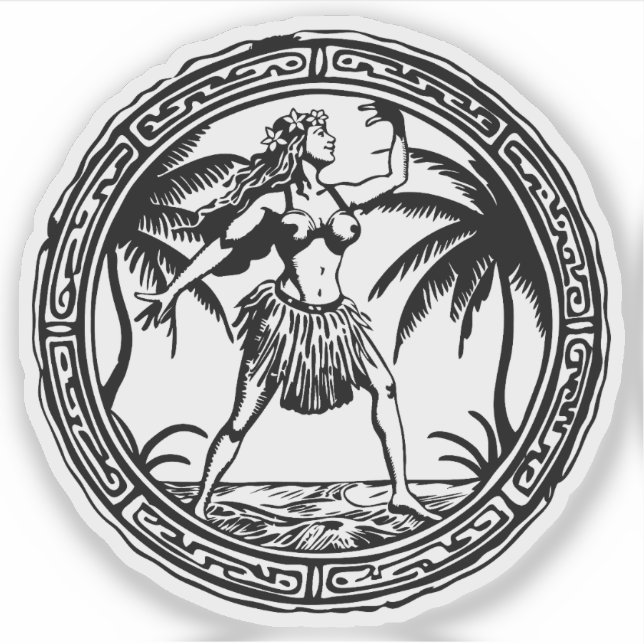 sticker vinyle Hula Dancer (Devant)