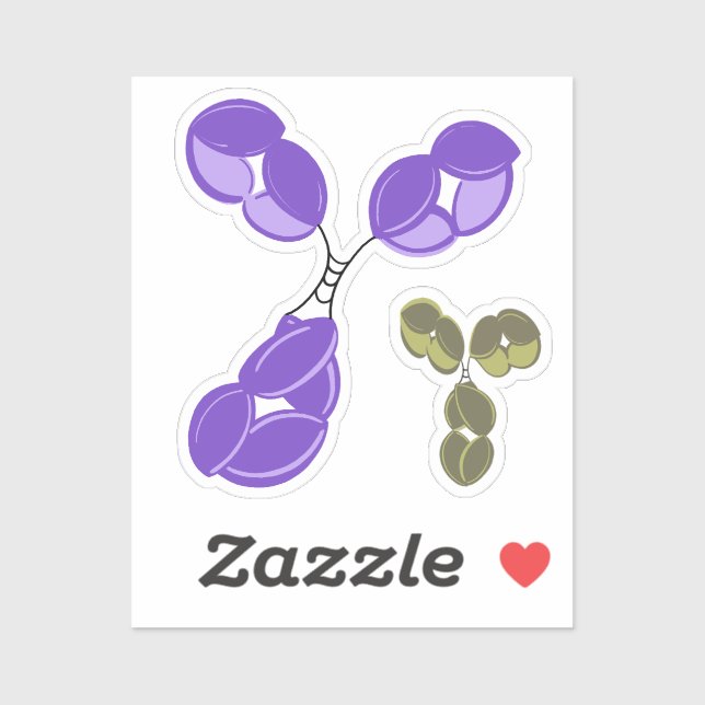 sticker vinyle - IgG violet (anticorps) avec bonus (Feuille)