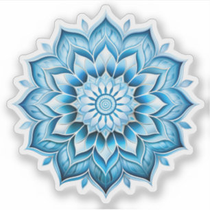 sticker vinyle Mandala bleu
