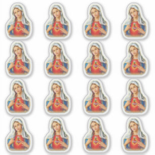 Sticker Vinyle vintage religieux catholique de Vierge