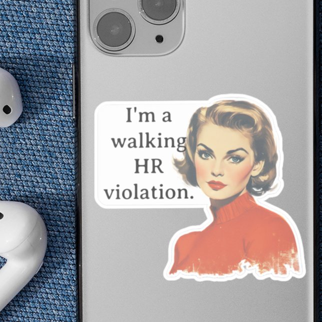 Sticker Violation HR à pied Rétro Femme au foyer (Créateur téléchargé)