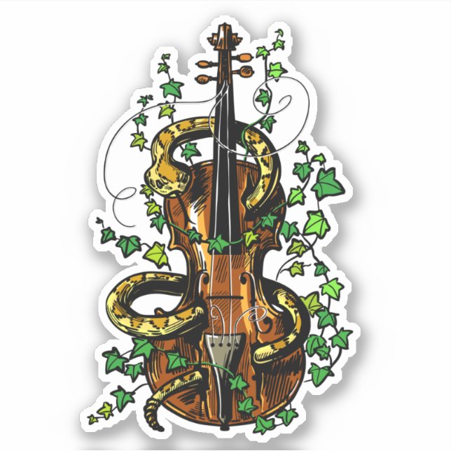 Sticker Violon et serpent (Devant)