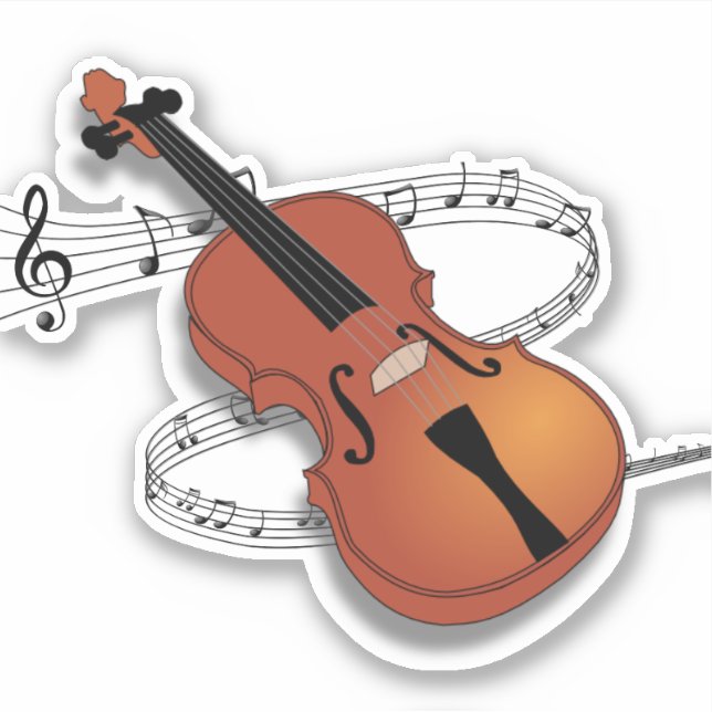 Sticker Violon, instrument à cordes (Devant)