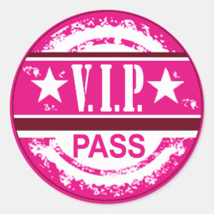 Sticker VIP Pass Party (orchidée)