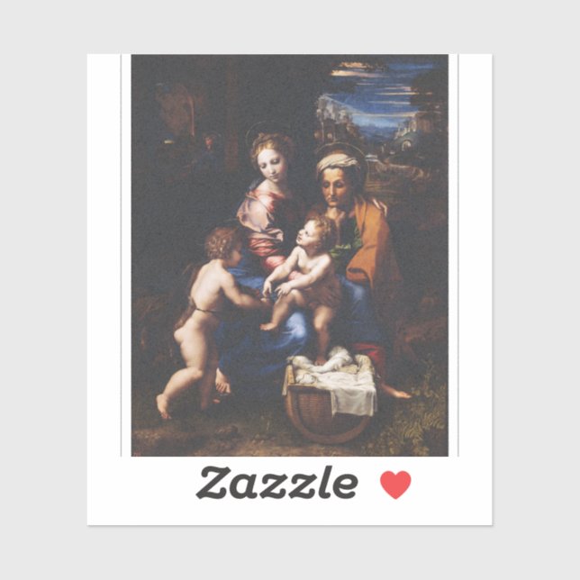Sticker Virgin Mary and Child with John the Baptist (Feuille)