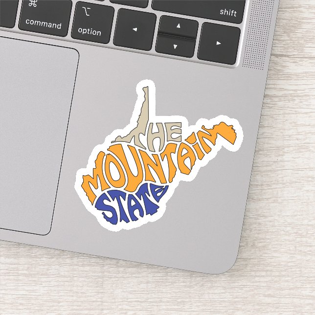 Sticker Virginie-Occidentale Surnom Word Art (Détail)