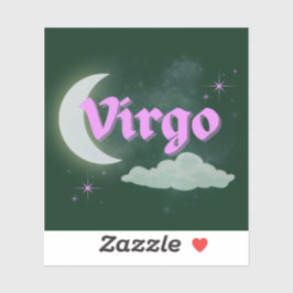 Sticker Virgo Celestial esthétique Dreamy Moon Cloud Stars