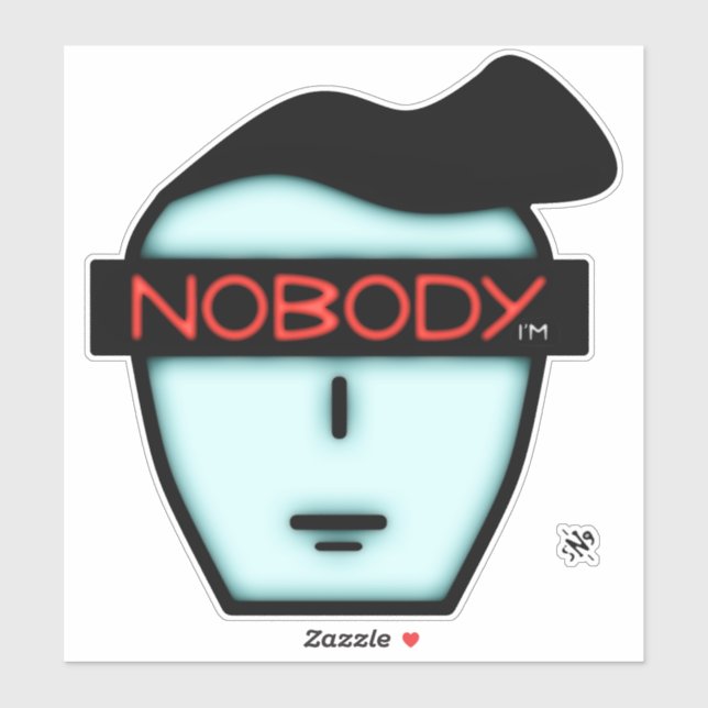 Sticker Visage anonyme de personne v1 (Feuille)