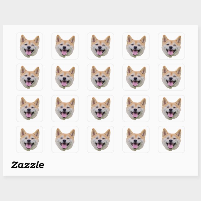Sticker Visage Chien, Cadeaux Amoureux de les chie (Feuille)
