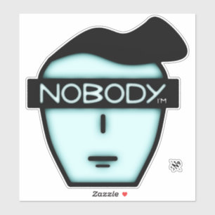Sticker Visage de dessin animé mystérieux anonyme