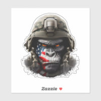 Visage de gorille patriotique