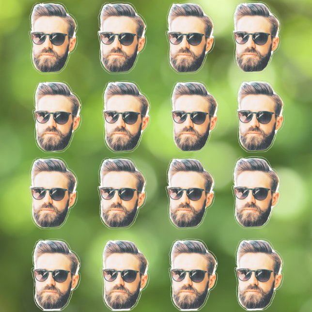 Sticker Visage de Groom Drôle Bachelorette Fête Visage (Créateur téléchargé)