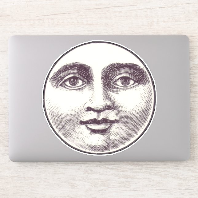 Sticker Visage de la lune (Ordinateur)