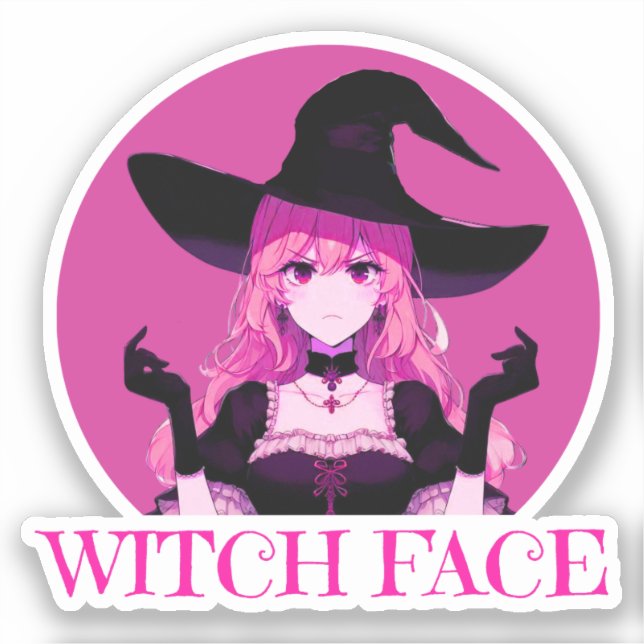 Sticker Visage de la sorcière (Recto)