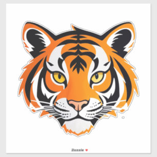 Sticker Visage de Tigre Vibrant