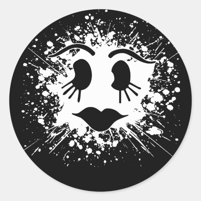 Sticker Visage Fantôme Halloween Cute (Devant)