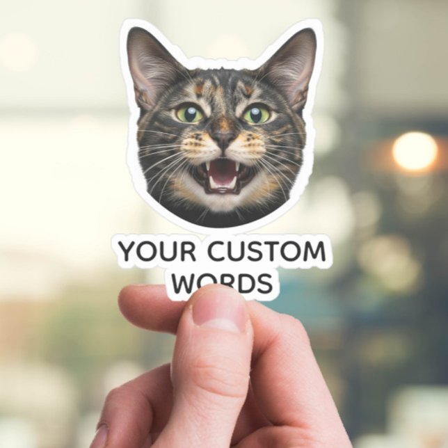 Sticker Visage personnalisé avec photo et texte personnali (Créateur téléchargé)