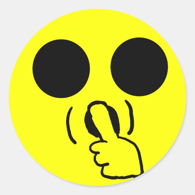 Sticker visage Shhh (Devant)