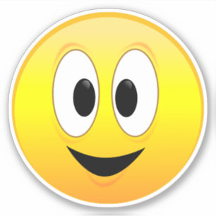 Sticker Visage souriant heureux