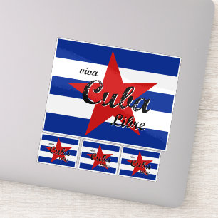 Sticker Viva Cuba Libre, La Havane, Fidel Castro, Che Guev