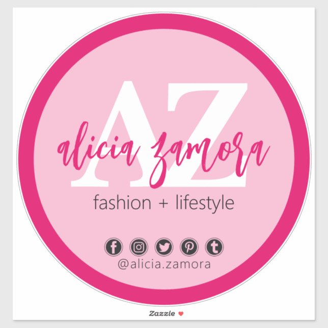 Sticker Viva Moderne Magenta Social Media Influencer Perso (Feuille)