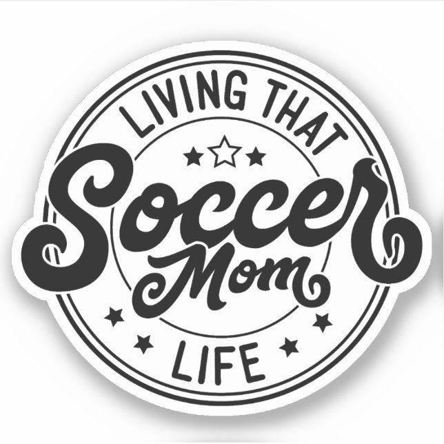 Sticker Vivre Ce Soccer Maman Vie (Devant)