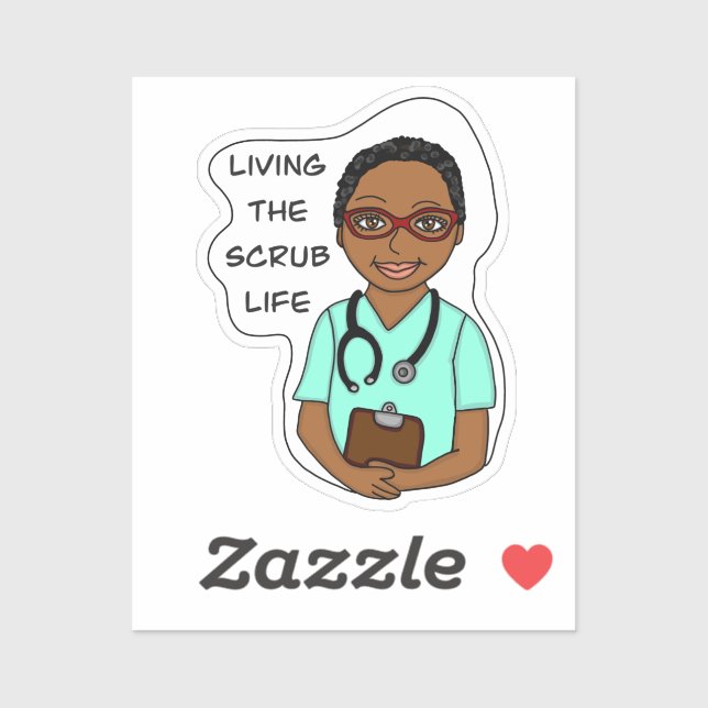 Sticker Vivre la vie de l'épouvantail | Infirmière, aidant (Feuille)