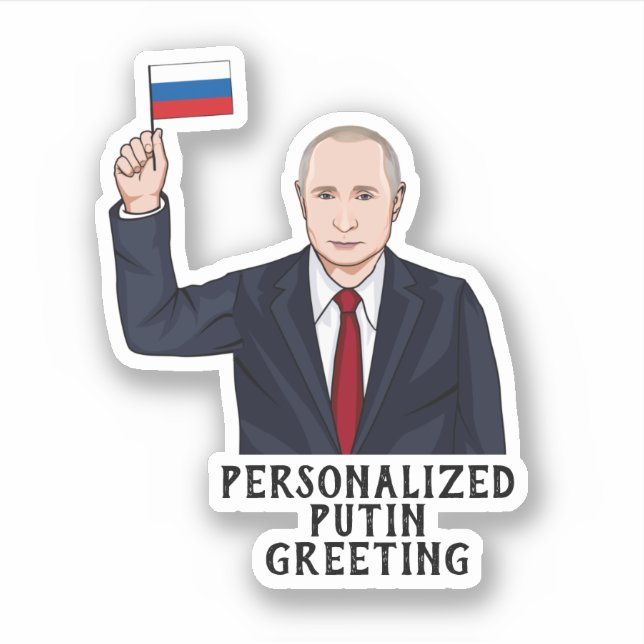 STICKER VLADIMIR POUTINE PERSONNALISÉ (Devant)