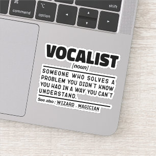 Sticker Vocaliste Noun Définition Interprète vocal Drôle