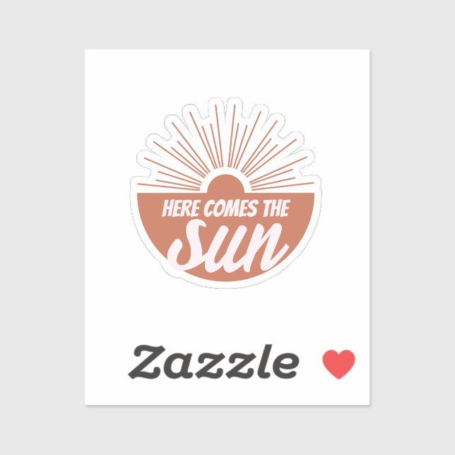 Sticker Voici le soleil (Feuille)