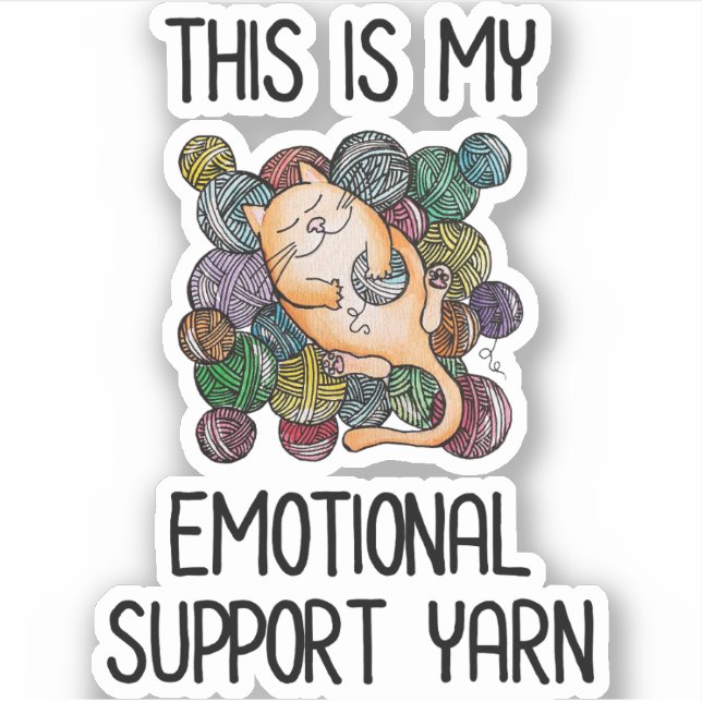 Sticker Voici Mon Fil De Soutien Émotionnel (Devant)