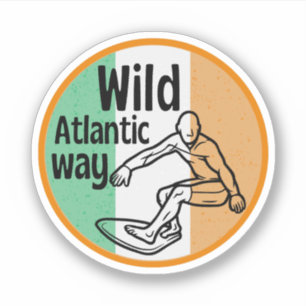 Sticker Voie de l'Atlantique sauvage - Surf Tourisme Irlan